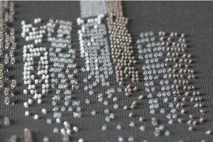 Bead Embroidery Kit Night city DIY Abris Art
