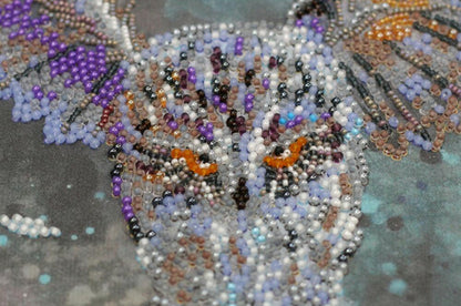 Bead Embroidery Kit Owl DIY Abris Art