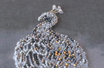 Bead Embroidery Kit Peacock DIY Abris Art