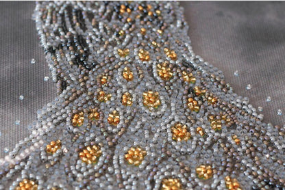 Bead Embroidery Kit Peacock DIY Abris Art