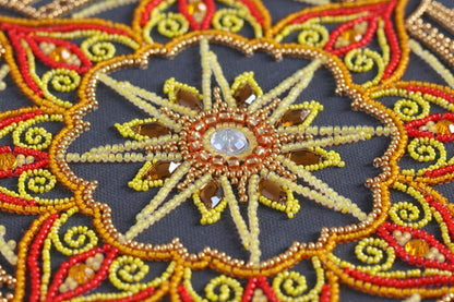 Bead Embroidery Kit Sun pattern DIY Abris Art