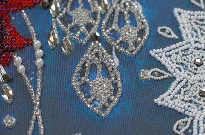 Bead Embroidery Kit Night flowers DIY Abris Art