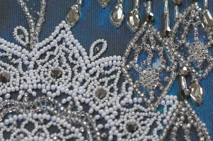 Bead Embroidery Kit Night flowers DIY Abris Art