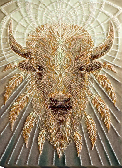 Bead Embroidery Kit Bull DIY Abris Art