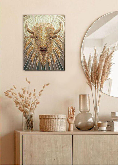 Bead Embroidery Kit Bull DIY Abris Art