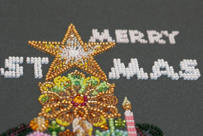 Bead Embroidery Kit Christmas tree DIY Abris Art