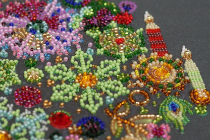 Bead Embroidery Kit Christmas tree DIY Abris Art