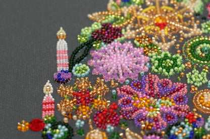 Bead Embroidery Kit Christmas tree DIY Abris Art