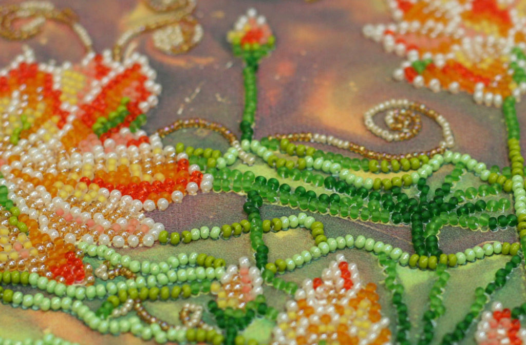 Kit de broderie de perles Fleurs de lotus DIY