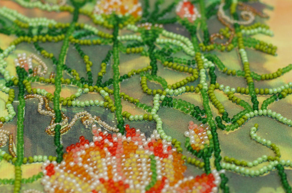 Kit de broderie de perles Fleurs de lotus DIY