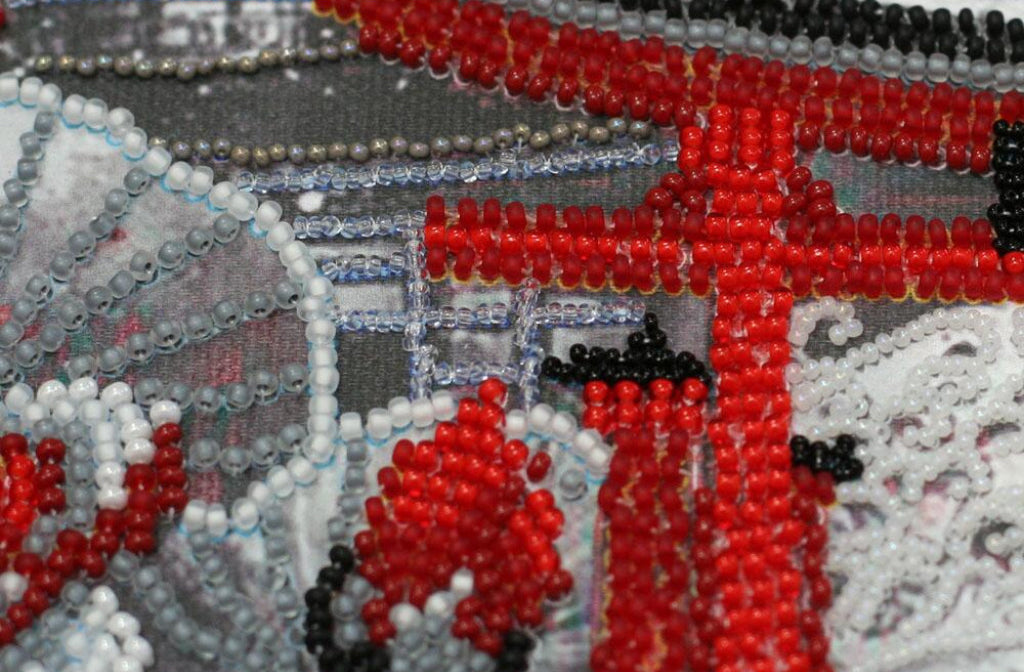 Bead Embroidery Kit Japan Red sun DIY Abris Art