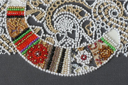 Bead Embroidery Kit Cat DIY Abris Art