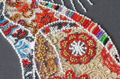 Bead Embroidery Kit Cat DIY Abris Art