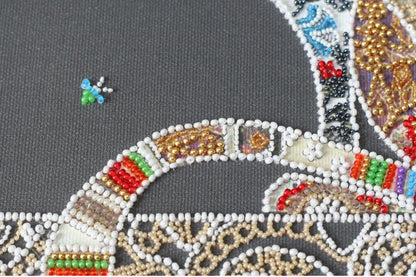Bead Embroidery Kit Cat DIY Abris Art