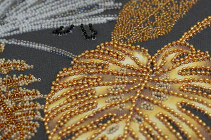 Bead Embroidery Kit Gold tropics DIY Abris Art
