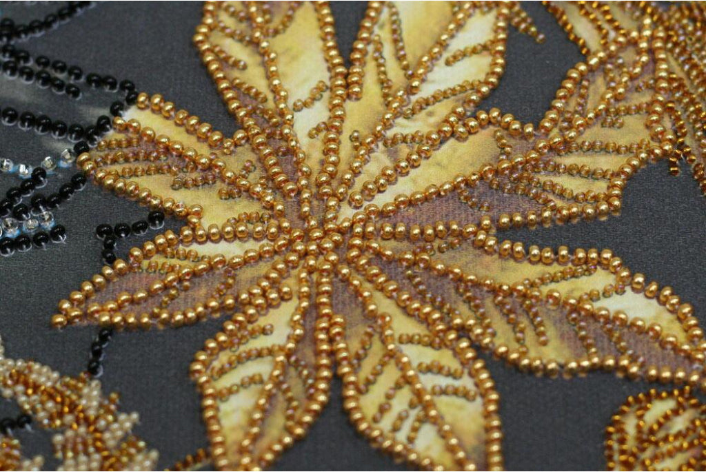 Kit de broderie de perles Tropiques dorés DIY