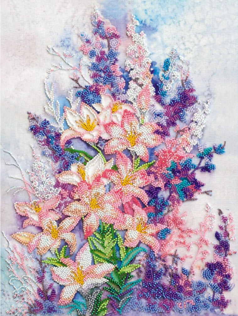 Bead Embroidery Kit Flowers bouquet DIY Abris Art