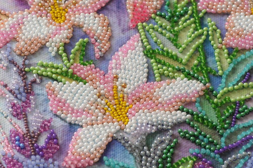 Bead Embroidery Kit Flowers bouquet DIY Abris Art