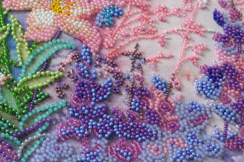 Bead Embroidery Kit Flowers bouquet DIY Abris Art