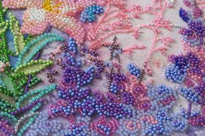 Bead Embroidery Kit Flowers bouquet DIY Abris Art