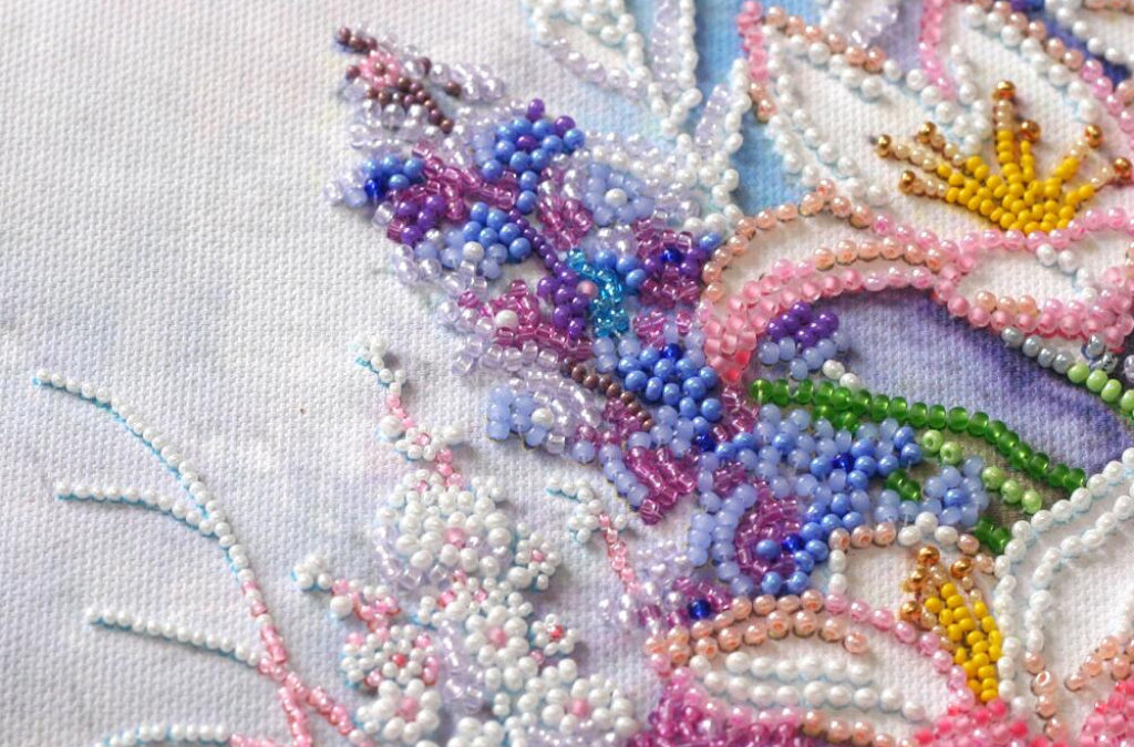 Bead Embroidery Kit Flowers bouquet DIY Abris Art