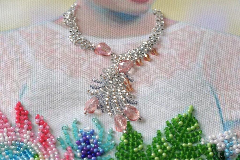 Bead Embroidery Kit Bridal bouquet DIY Abris Art