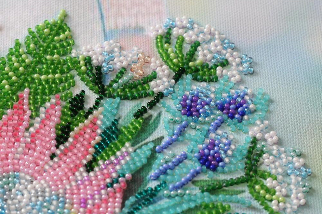 Bead Embroidery Kit Bridal bouquet DIY Abris Art