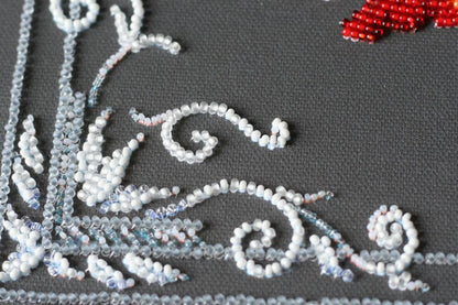 Bead Embroidery Kit Poppies Flowers DIY Abris Art