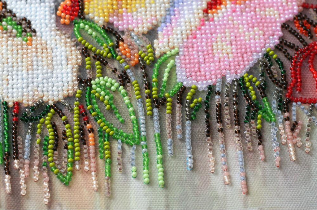 Kit de broderie de perles Fleurs de coquelicots DIY