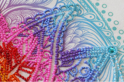 Bead Embroidery Kit East Flower DIY Abris Art