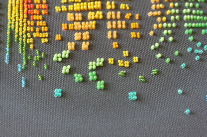 Bead Embroidery Kit Night in the city DIY Abris Art
