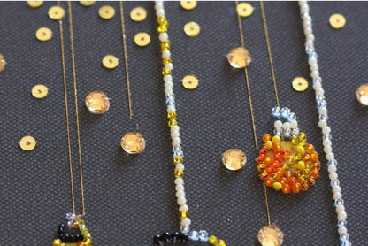 Bead Embroidery Kit Night DIY Abris Art