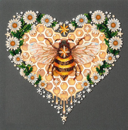 Bead Embroidery Kit Bee DIY Abris Art