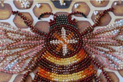 Bead Embroidery Kit Bee DIY Abris Art