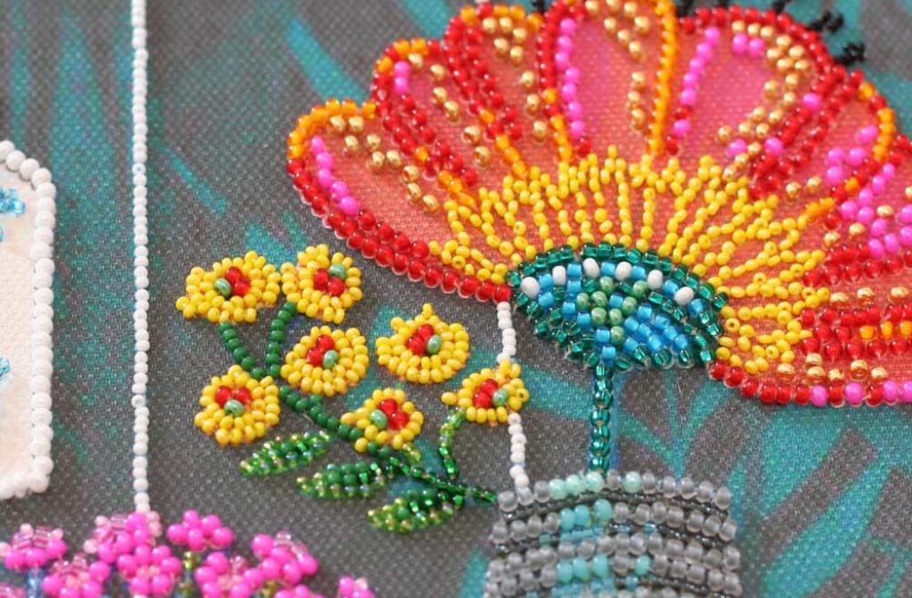 Perlenstickerei-Set Pusteblumen DIY Abris Art