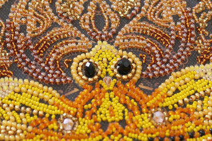 Bead Embroidery Kit Gold dragonfly DIY Abris Art