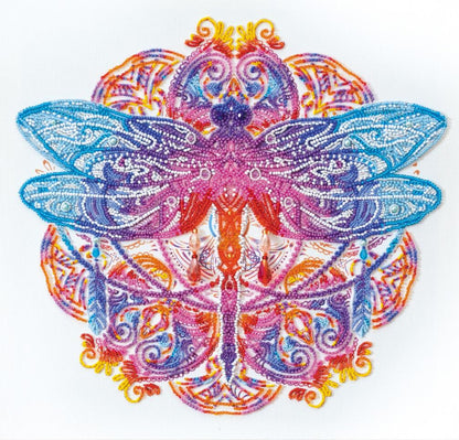 Bead Embroidery Kit Blue dragonfly DIY Abris Art
