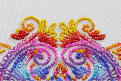 Bead Embroidery Kit Blue dragonfly DIY Abris Art