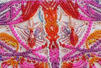 Bead Embroidery Kit Blue dragonfly DIY Abris Art