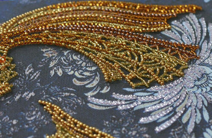 Bead Embroidery Kit Gold fish DIY Abris Art