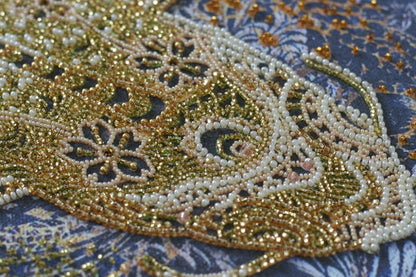 Bead Embroidery Kit Gold fish DIY Abris Art