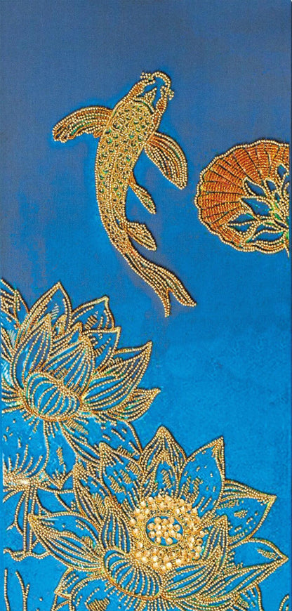 Bead Embroidery Kit Blue fish DIY Abris Art