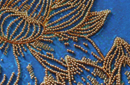 Bead Embroidery Kit Blue fish DIY Abris Art