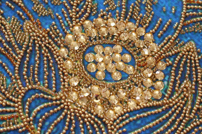 Bead Embroidery Kit Blue fish DIY Abris Art