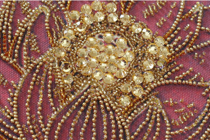 Bead Embroidery Kit Red fish DIY Abris Art