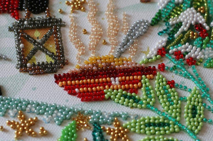 Bead Embroidery Kit Visiting the Dwarfs DIY Abris Art