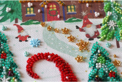 Bead Embroidery Kit Visiting the Dwarfs DIY Abris Art