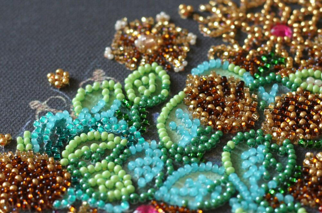 Bead Embroidery Kit Merry Christmas DIY Abris Art