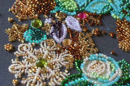 Bead Embroidery Kit Merry Christmas DIY Abris Art