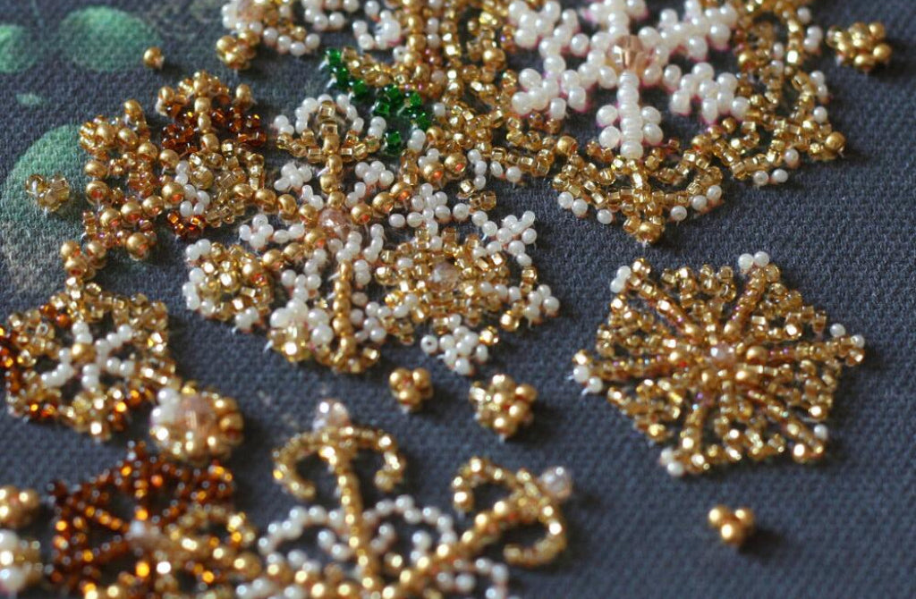 Bead Embroidery Kit Merry Christmas DIY Abris Art